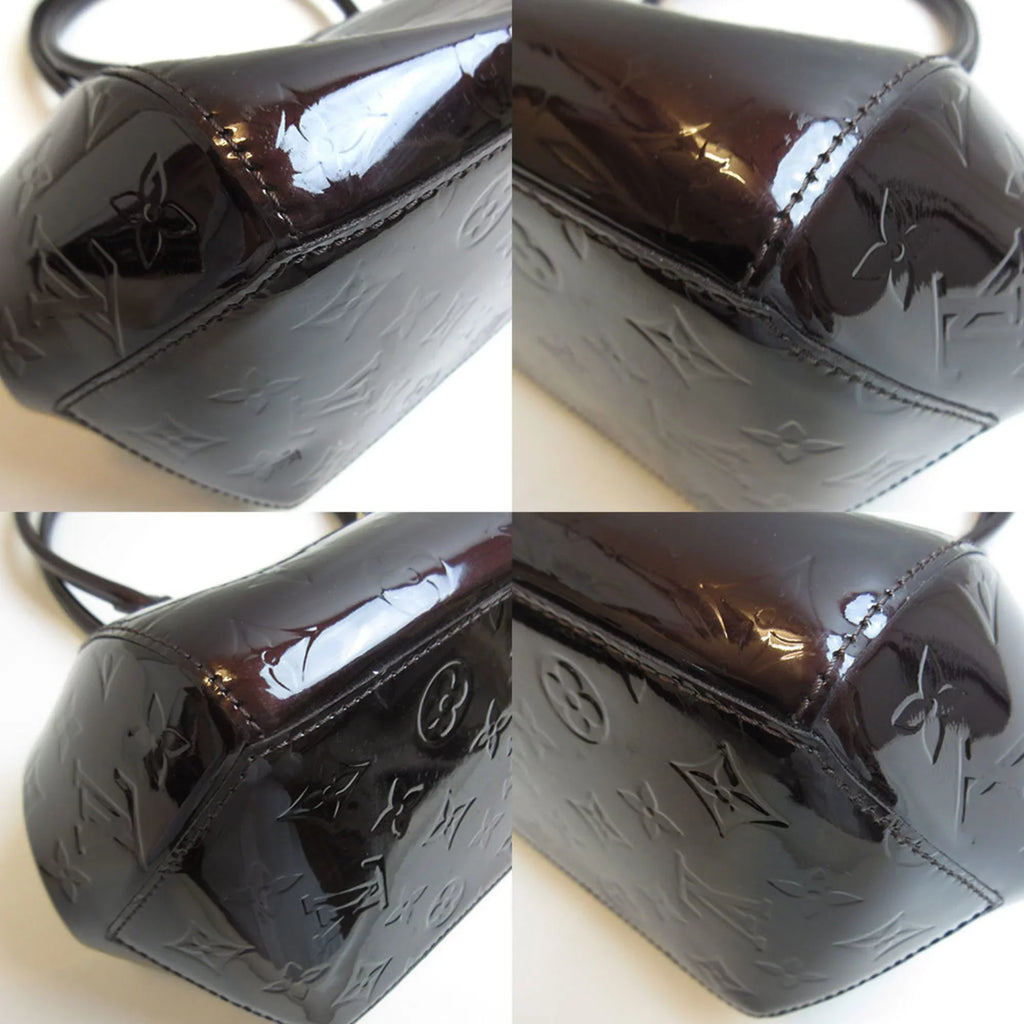 Dark Verni Semi-Shoulder M91493 (Good) Sherwood Pre-Owned Handbag Women's Monogram Amaranto Louis PM LOUISVUITTON Purple Vuitton