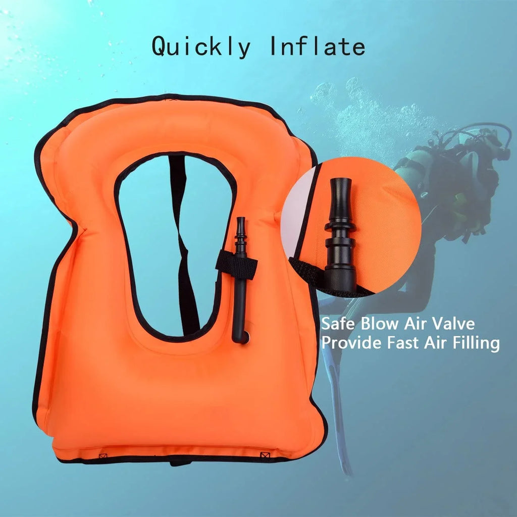 Portable Vest Vests Vests Buoyancy Beginner Sports Snorkel Diving Adults-Only OMOUBOI Swim Water lbs) Vest (96-220 for Swimming Jacket Snorkel Snorkeling Kayak Jackets for Adults Inflatable Inflatable