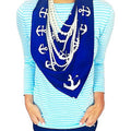 34, Anchor Navy 34 SummerTies x - Scarf Silk, Pinwheel