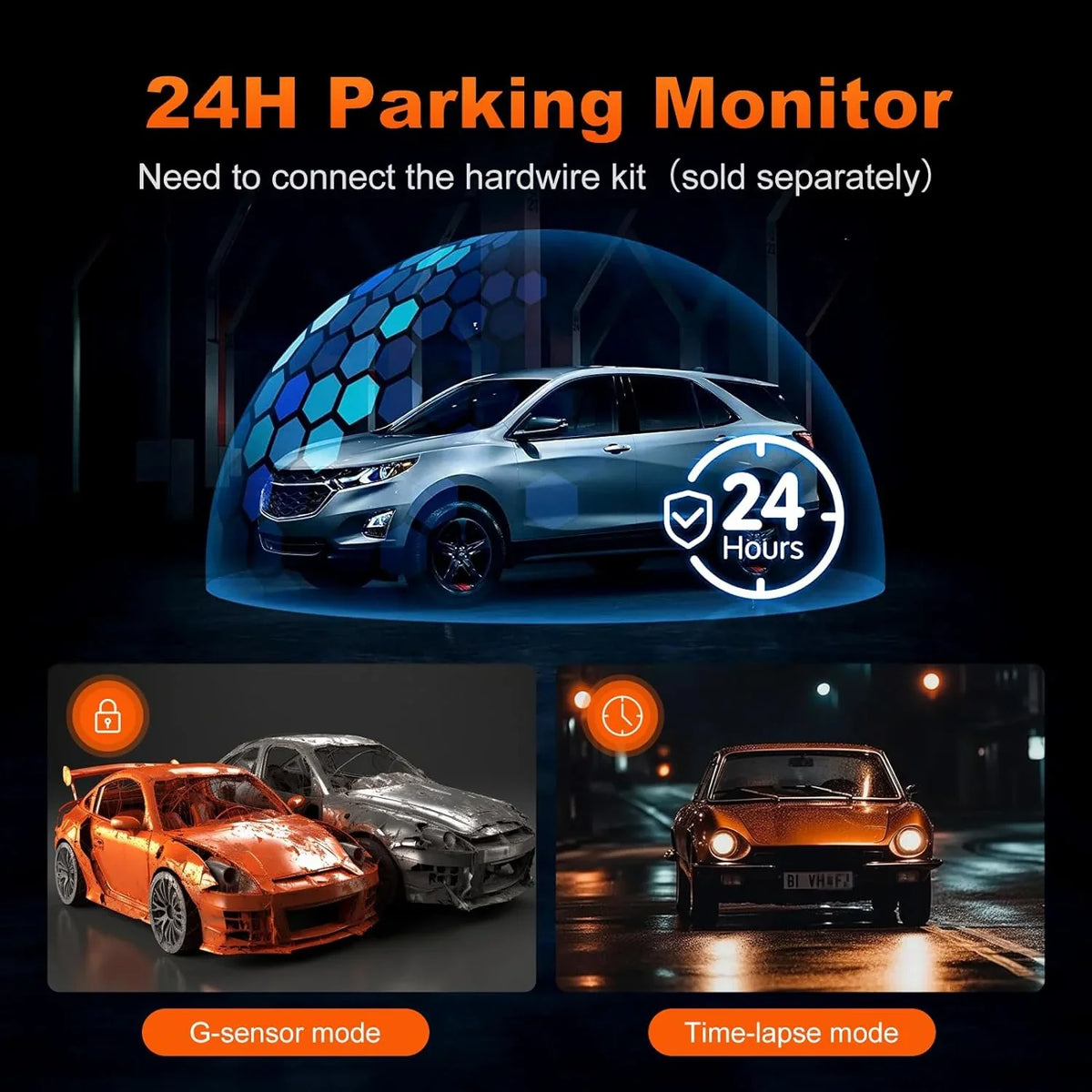 GPS 64GB Cam Mode 5K 3 Car Dash WiFi Inside with Front Camera Card R39 IPS VVCAR Dashboard Parking Recorder Rear 3.99" Channel
