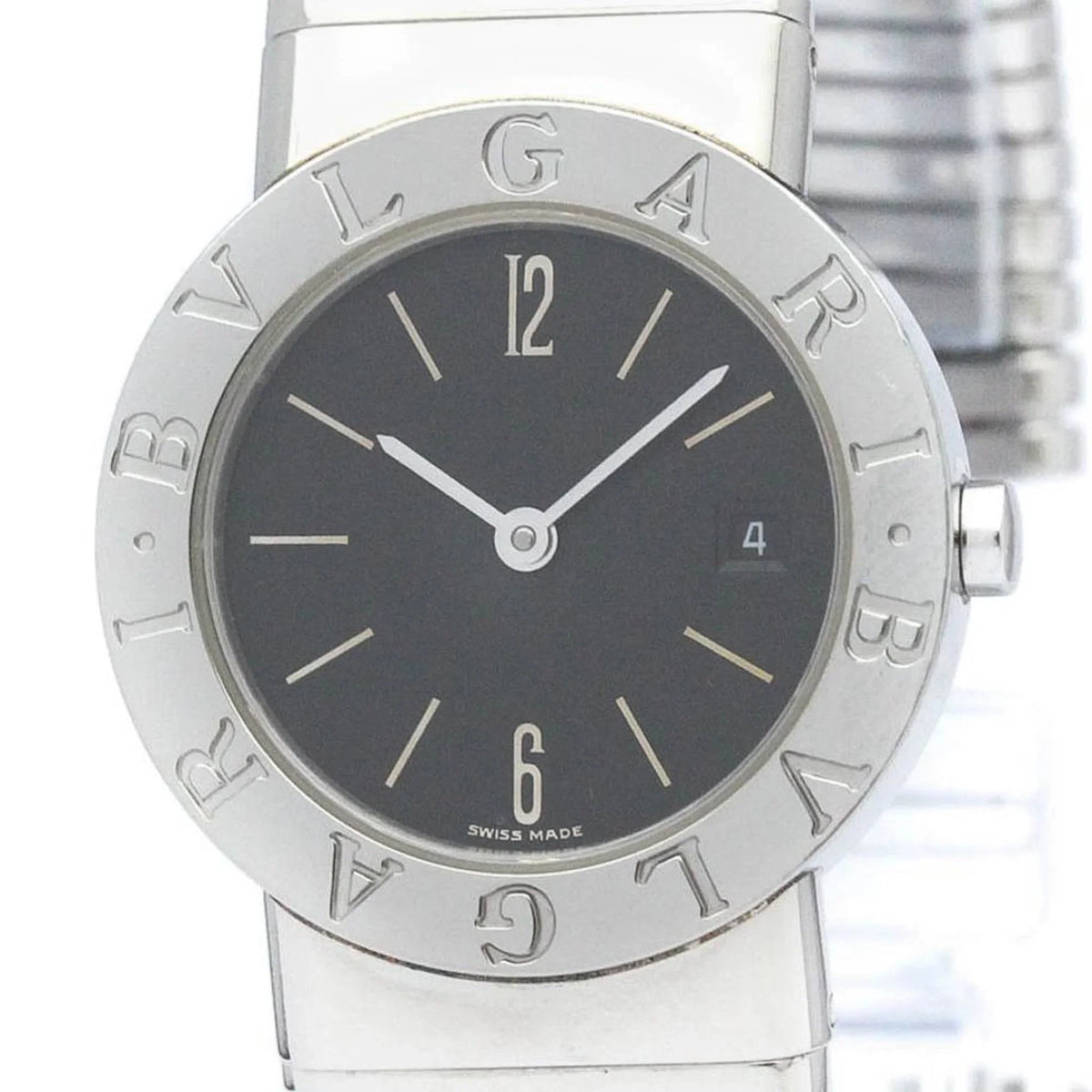 Pre-Owned Steel Stainless Tubogas Ladies Polished Quartz (Good) BVLGARI Watch BF563995 2TS BB26