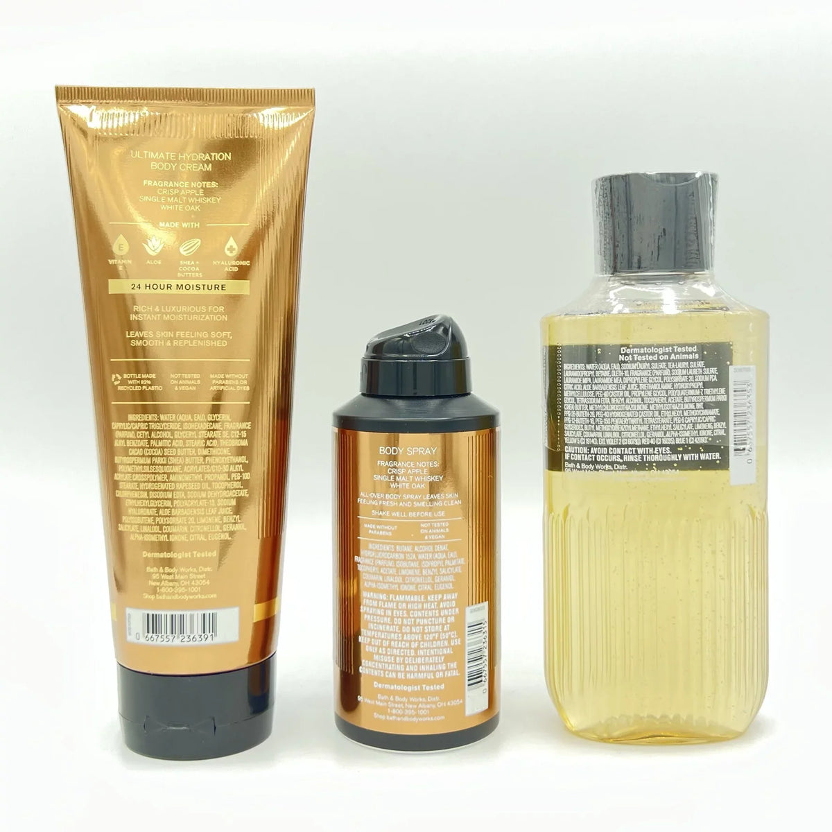 Bundle Body Reserve 3-Piece Shower Works Gel Spray Whiskey Cream, Body and Men's and Bath Body