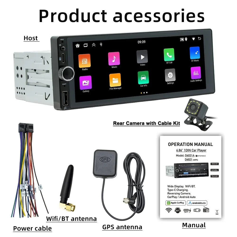 Link Android Rear Car 6.86 6.86 Stereo Inch Android Inch 13 Car Radio Mirror Stereo Wifi/bt Auto Car Car Android Wifi/bt Wifi/bt Camera Support 13 Radio Auto navigator,13 GoolRC Buzhi Mirror Auto GPS