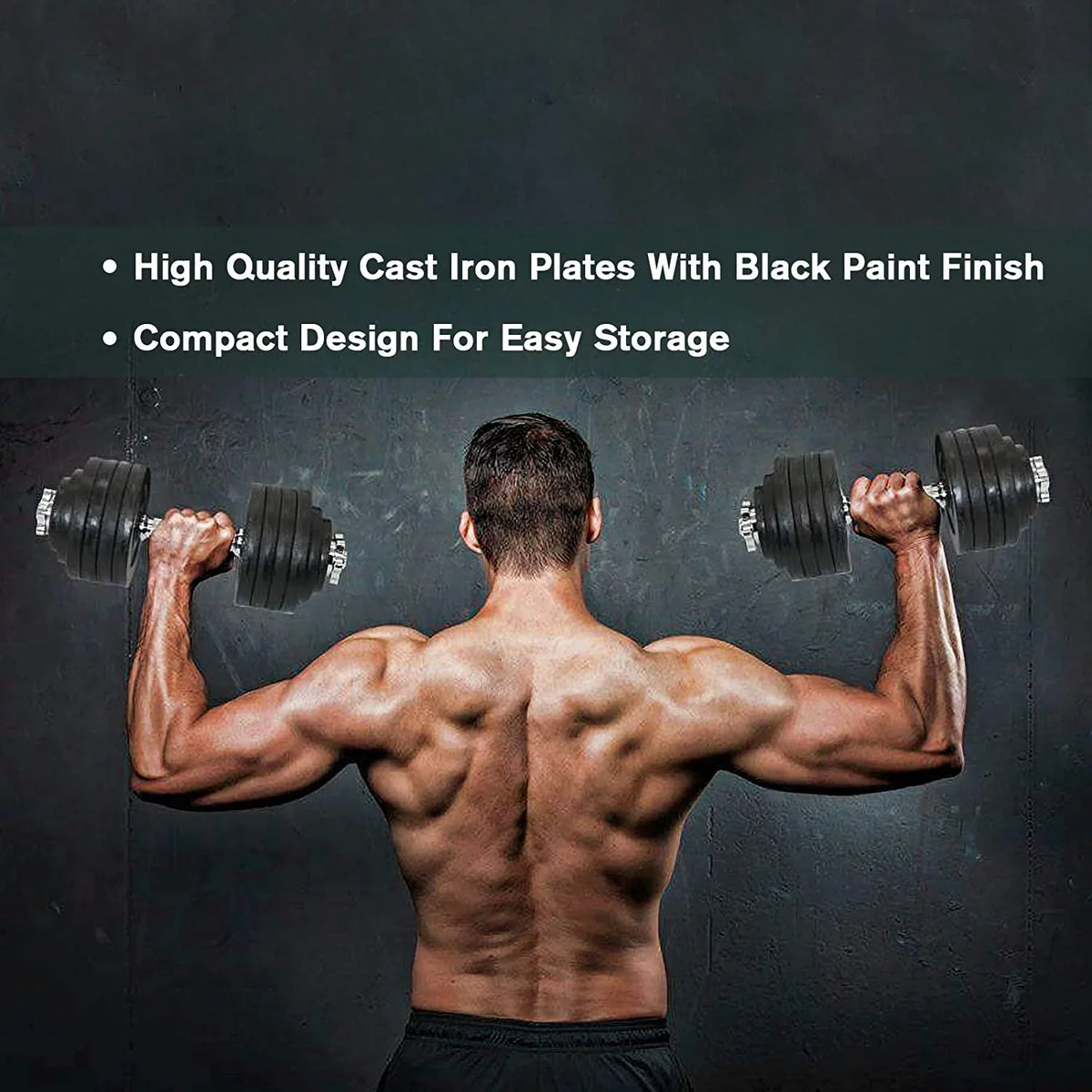 105lbs Weight Iron Set Dumbbells Adjustable Cast