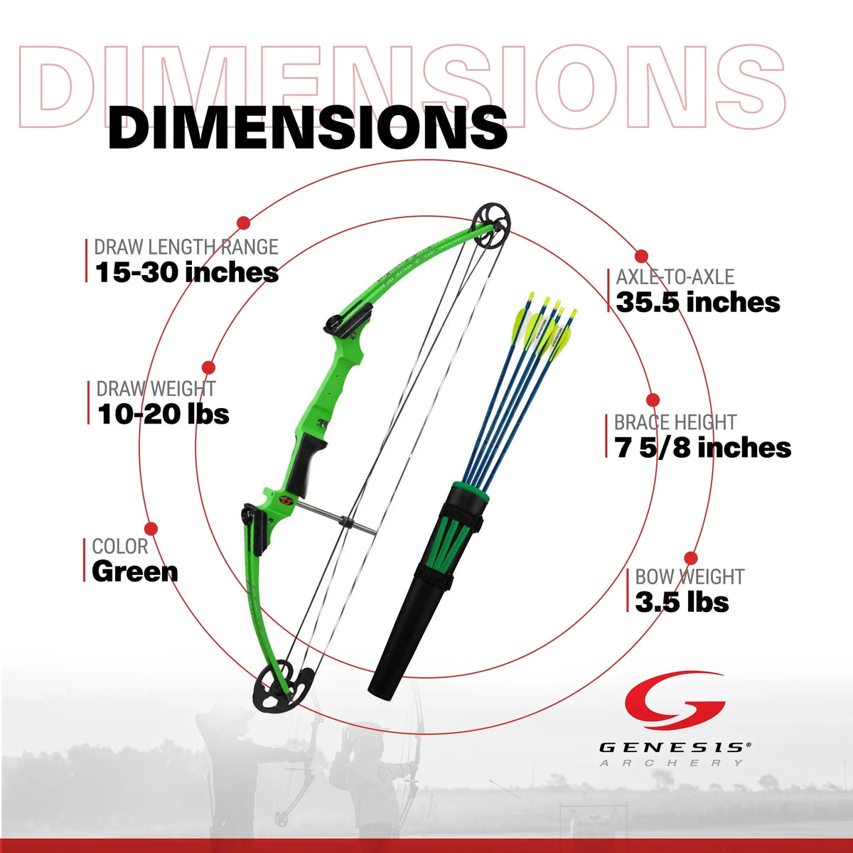 Left Bow Arrow Original and Kit, Genesis Handed, Carbon Compound
