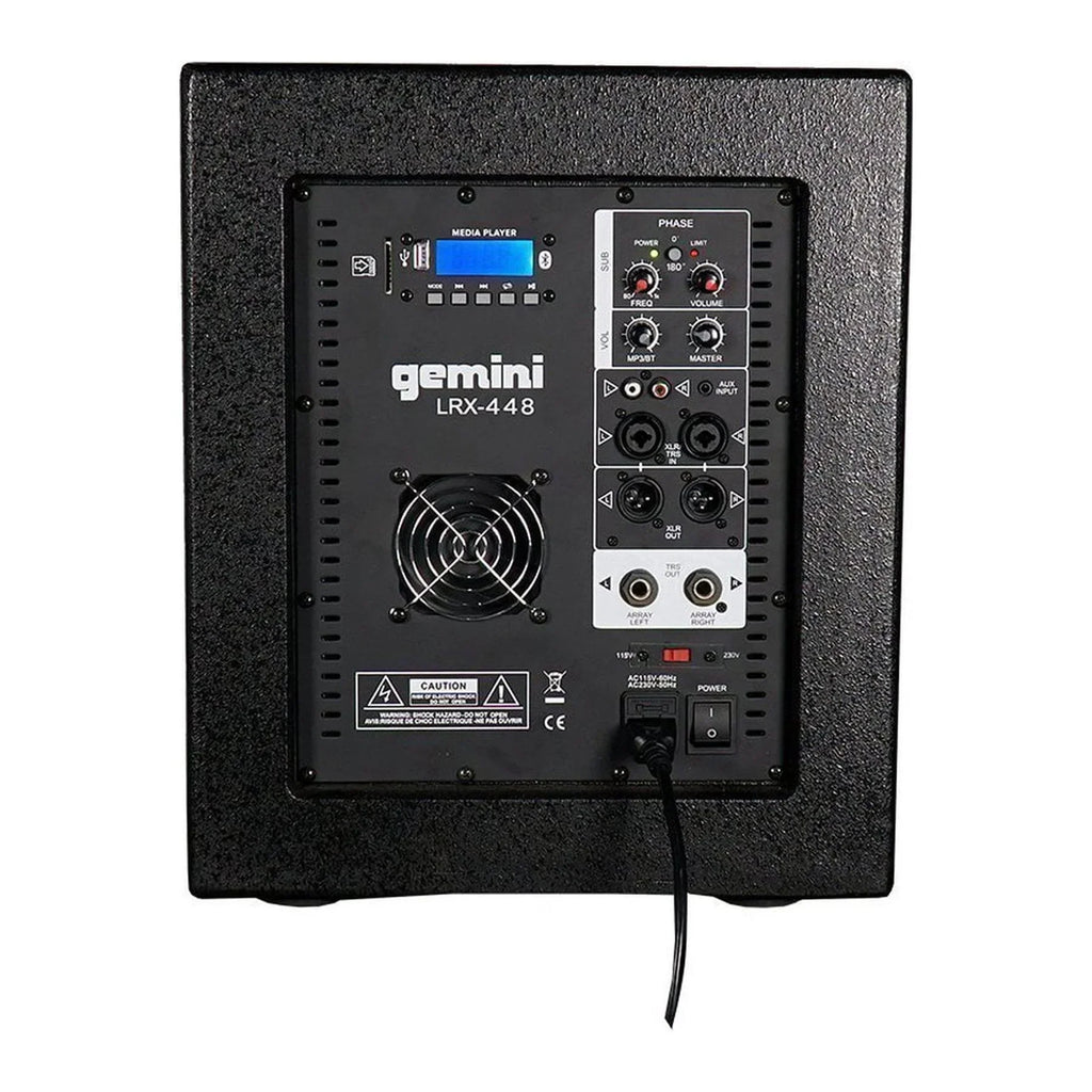 Bt LRX448 Playback And Gemini 12"subwoofer,usb