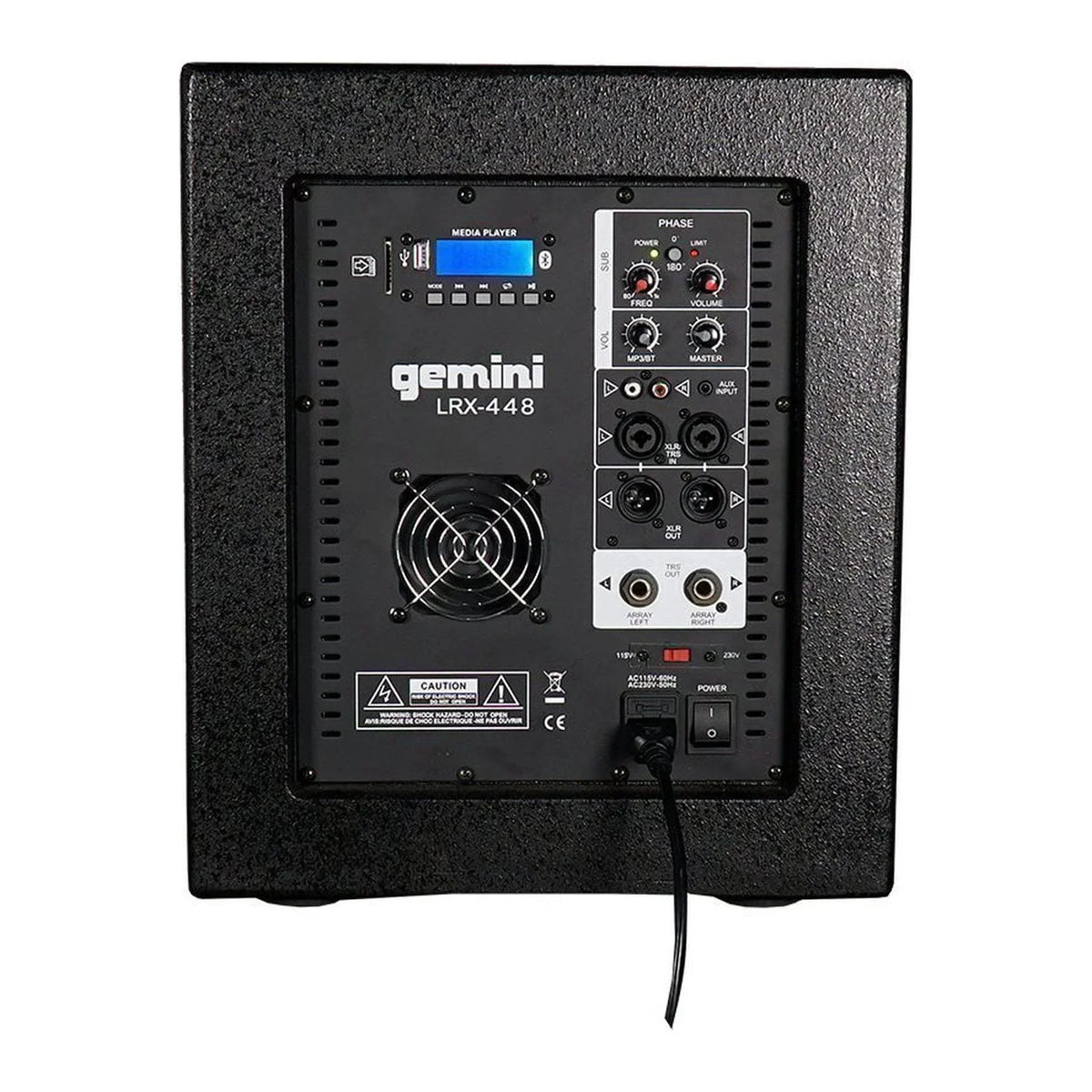 Bt LRX448 Playback And Gemini 12"subwoofer,usb