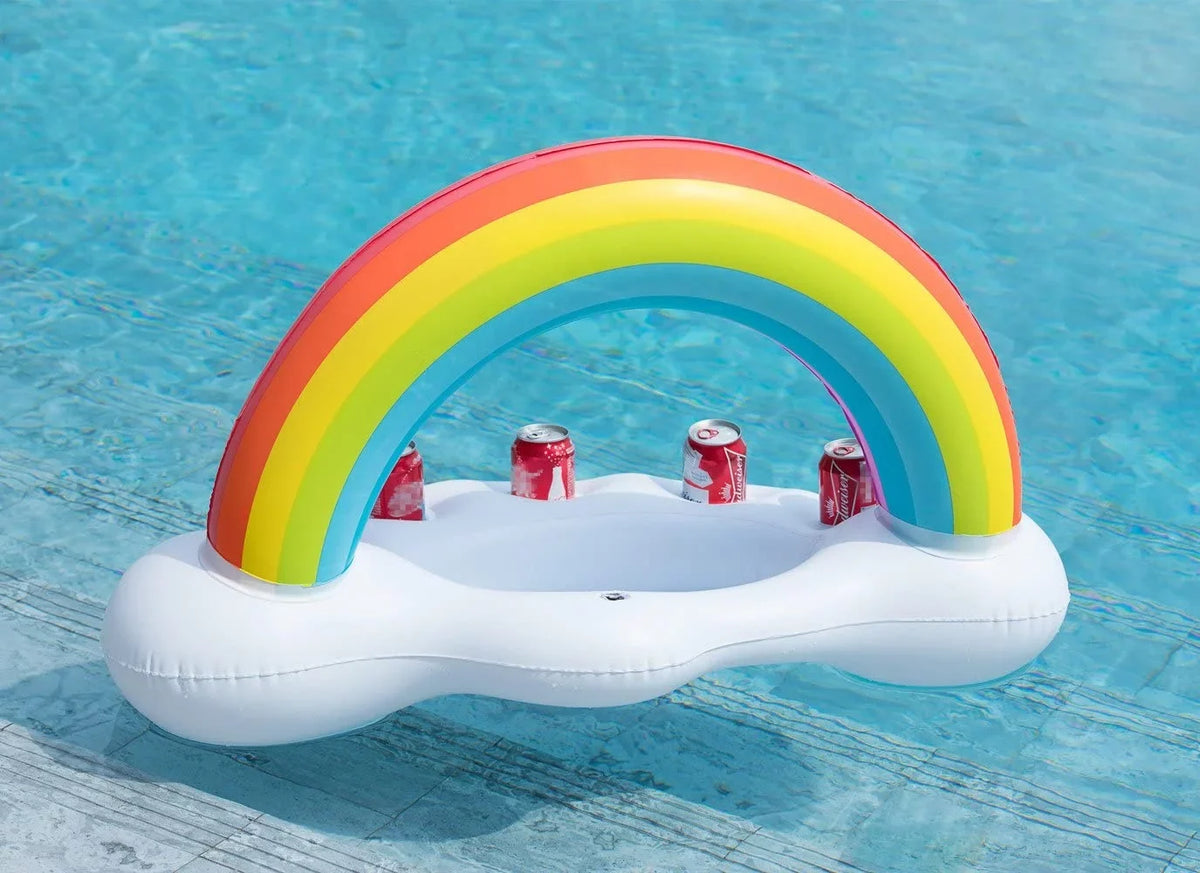 Accessori Pool Party Cloud Creative Holder Inflatable Drink Water Pool Float Toy Floats Rainbow
