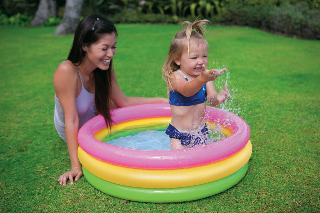 Pool, Multicolored 3 Baby Swimming Glow Intex Sunset Inflatable Colorful