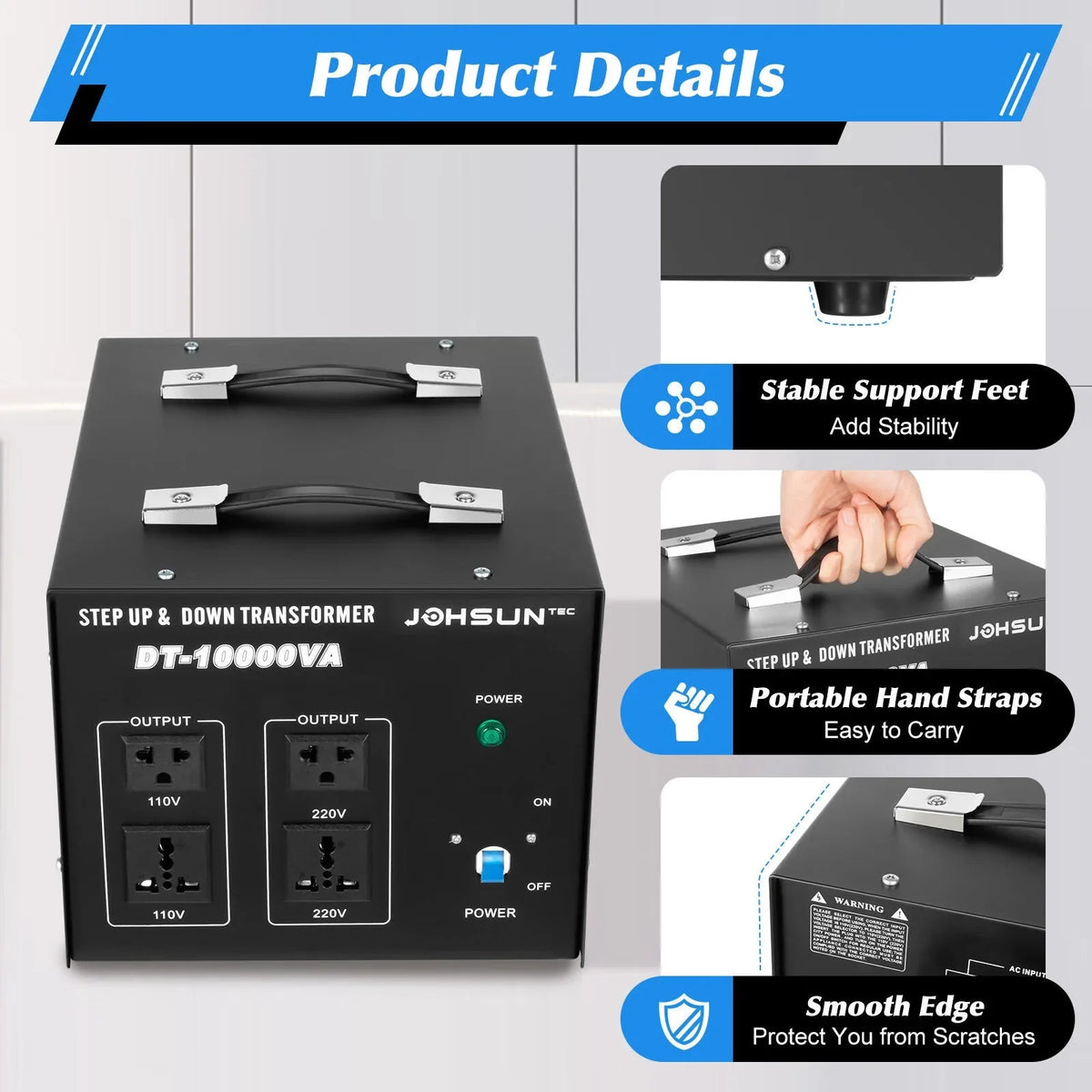 Wuzstar 110V Step Transformer Electric 220V Voltage Heavy Converter Down Step Up to/from Converter Duty