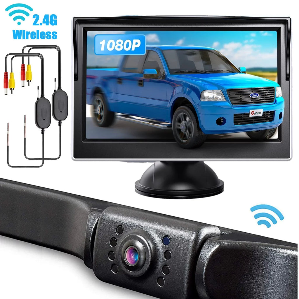 RV 5" SUV TFT System IP67 170° Rear View Vision Camera LCD Camera Waterproof for Wireless Backup MPV Reverse Monitor Night Car