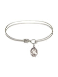 Bracelet Boscardin w/ in Maria Sterling 6 Oval Hook St. Eye 1/4 Bertilla Bangle inch Silver