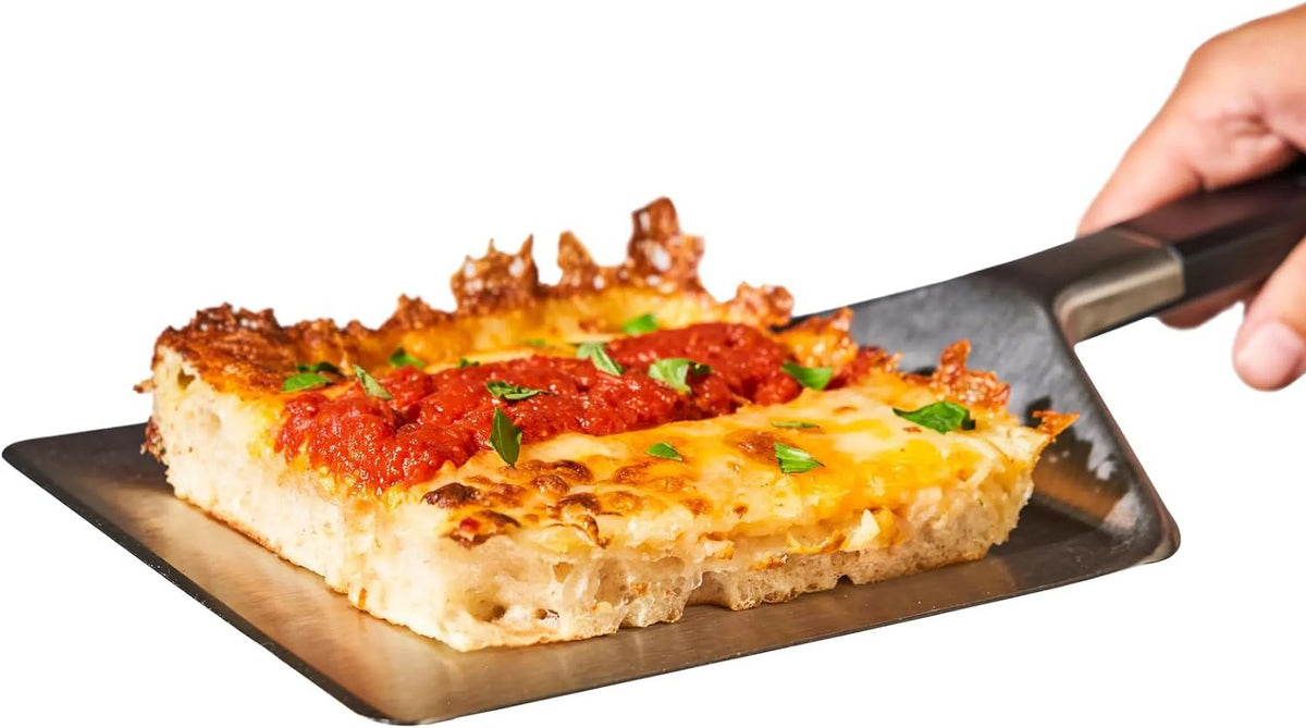 Utensil, Pizza Detroit Spatula Stainless Rectangular Spatula Pan Tools Pizza - Accessories, Pizza Kitchen Steel Pan Cutter, Grill Style Spatula, Oven