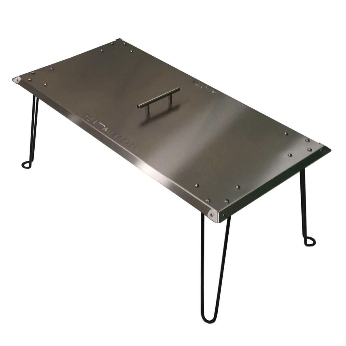 Heat Warden Steel Rectangle Deflector Fire in Stainless Pit Heat