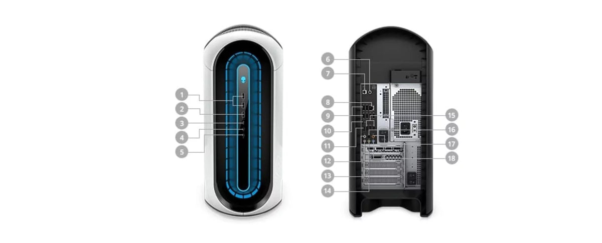 HDD Desktop Gen - | - 8 Aurora Dell - - @ (Refurbished) Core 12GB CPU GHz | 3080 SSD Alienware Ti GDDR6X Cores 5.3 (2021) 1TB 1TB RAM R12 - Restored + 11th 32GB i9 Gaming