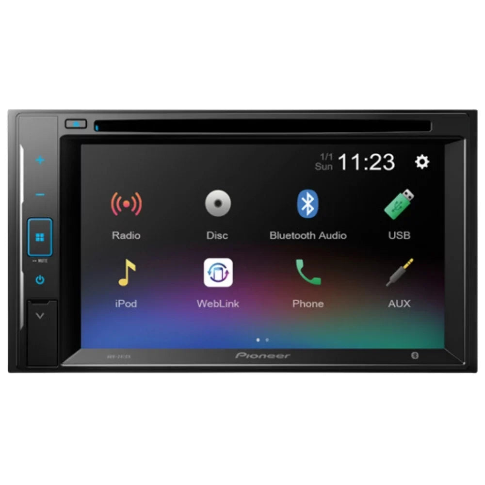 AM/FM Kit/in-Dash Car Digital Receiver DVD/CD for KIT4760 Focus W/ with Double Bluetooth/Backup Ford Touchscreen Media Pioneer 2000-2004 6.2" Bundle AVH-241EX Stereo DIN Camera/Installation