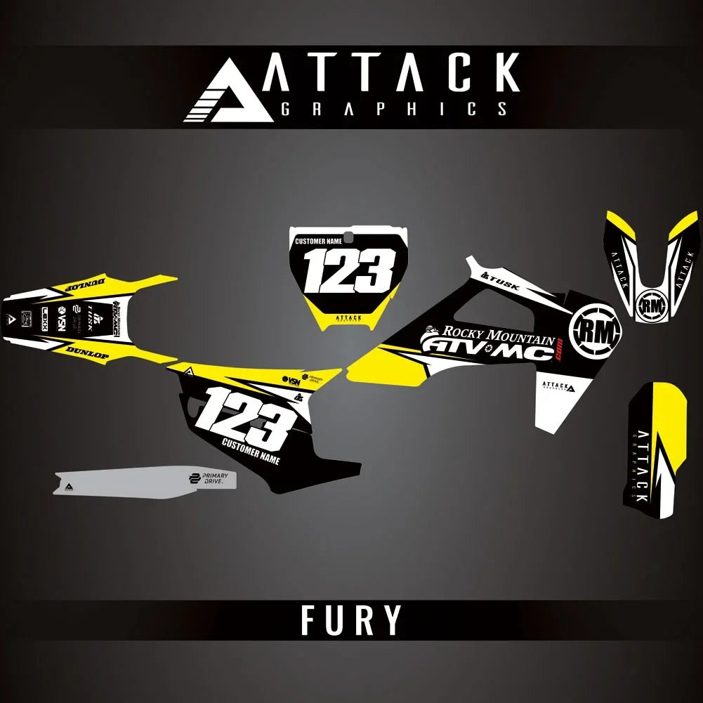 Kit for FX Husqvarna Attack Complete Graphics Fury Custom 450 2021 Graphics Bike