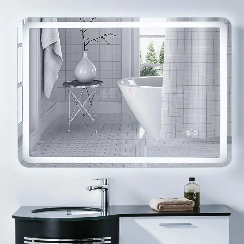 36 Anti-Fog Wall Large with LED Simple Inch x White/Warm Bathroom CoSoTower Light（Horizontal/Vertical）, Dimmable Makeup Vanity Mirror 28 Transparent Deluxe