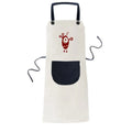 Linen Pinafore Adjustable Kitchen Alien Apron Cotton Monster Cyclops BBQ Bib Pocket Creature