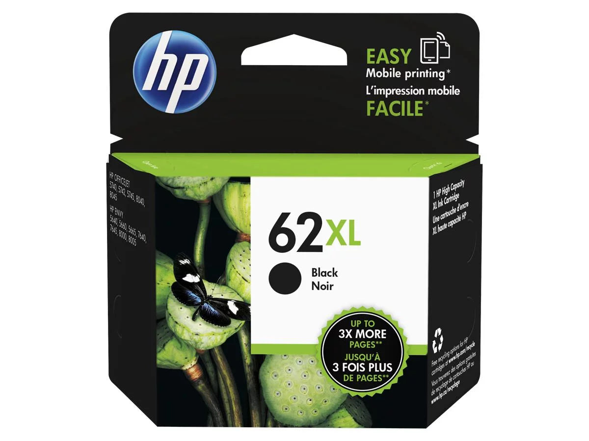 Combo & Cartridge 62XL HP Black Ink Color Ink