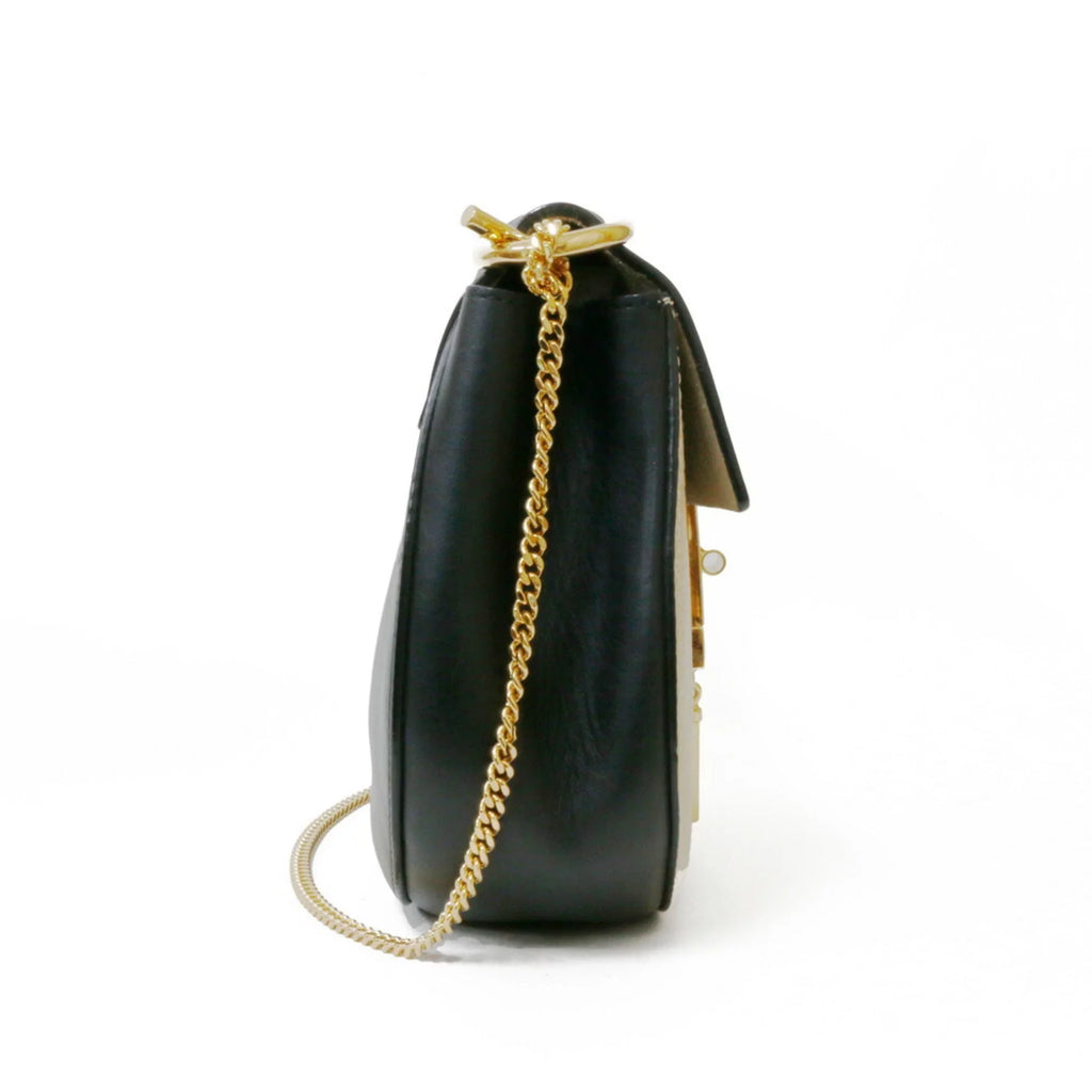 Beige,Black Pre-Owned Shoulder Chloé (Fair) Bag Leather