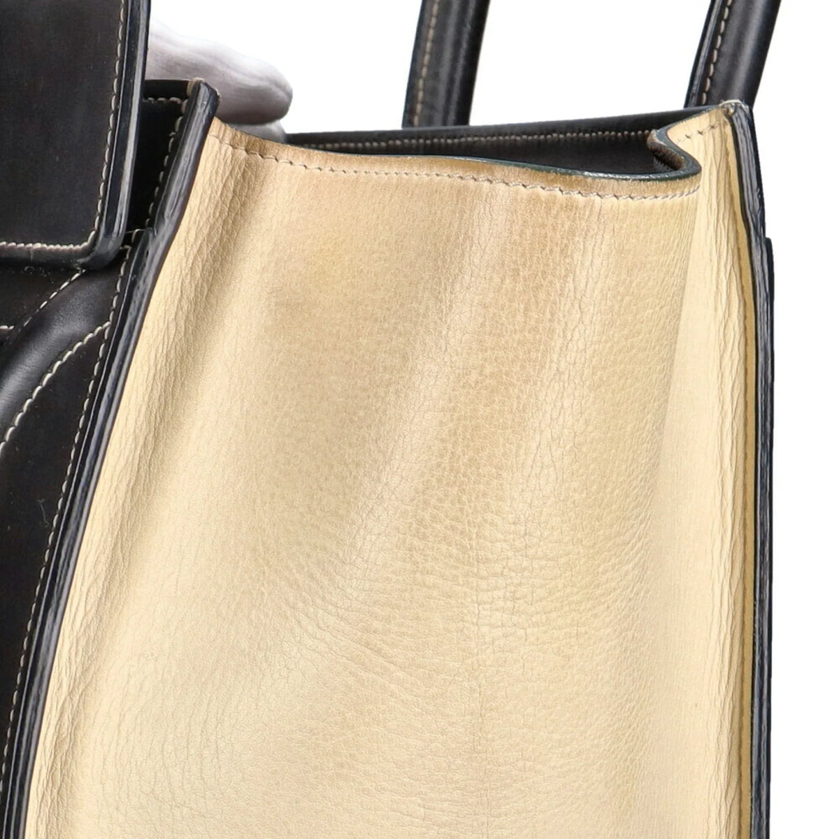(Good) CELINE Ladies Shopper Luggage Pre-Owned Micro Handbag Calf Celine