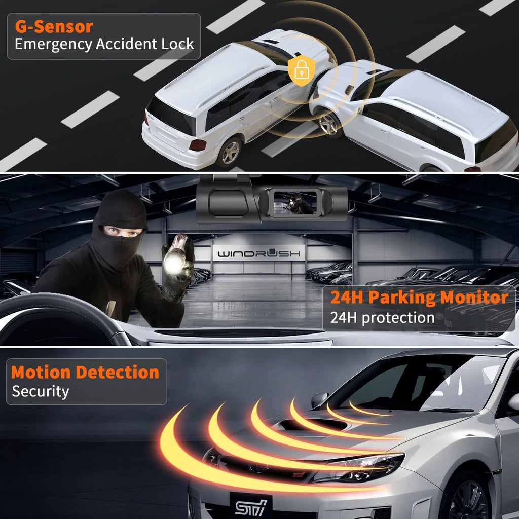 Dash Max IPS Parking Built-in Capacitor, 24H Cam Angle, Screen, Wide 128GB WDR, GPS, with Camera Mode, NEXPOW 170° Dash Vision, 4K Car Support Super and Night Rear Front Cam, with 1.47"