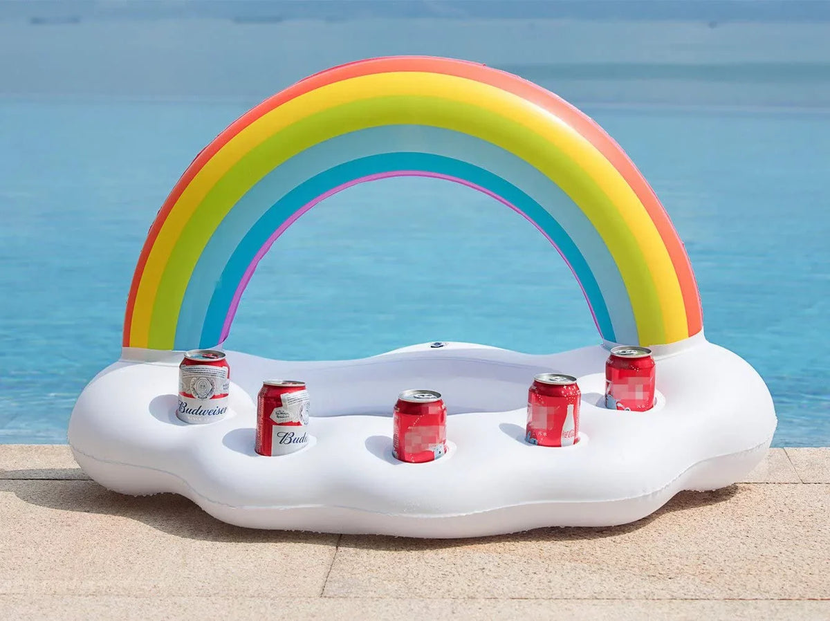 Accessori Pool Party Cloud Creative Holder Inflatable Drink Water Pool Float Toy Floats Rainbow