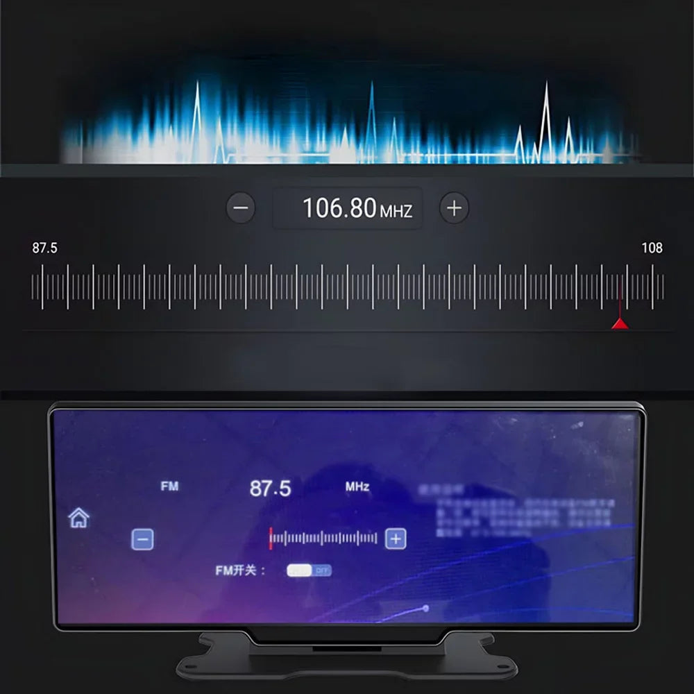 Monitor WiFi Recording for Support Recorder G-Sensing Calling Driving Loop Hands-Free Touchscreen 10.26 Android Rear Built-in DVR Camera Shinysix Parking Auto Dash Carplay 4K Inch Front with &