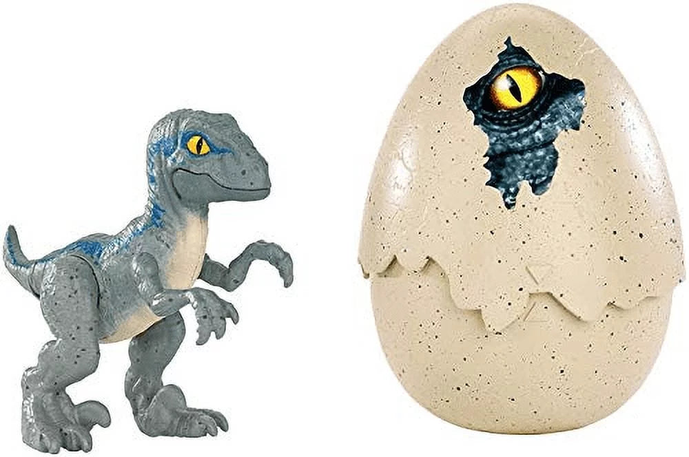 'n World "Blue" Velociraptor Hatch Play Figure Jurassic Dinos