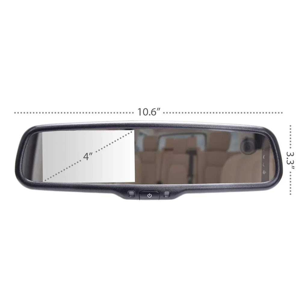'- with Master for Dual Rear Safety Backup Cam LCD DVR View and Camera Dash Mirror HD Security + Camera Fit 4" Vehicle Universal Tailgaters Universal Enhanced