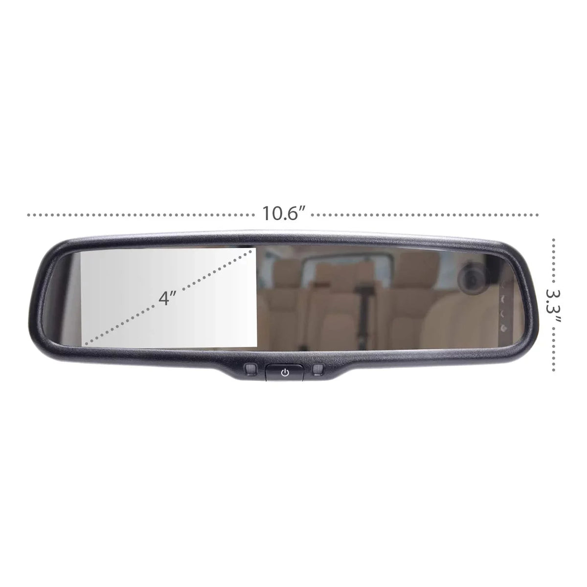'- with Master for Dual Rear Safety Backup Cam LCD DVR View and Camera Dash Mirror HD Security + Camera Fit 4" Vehicle Universal Tailgaters Universal Enhanced