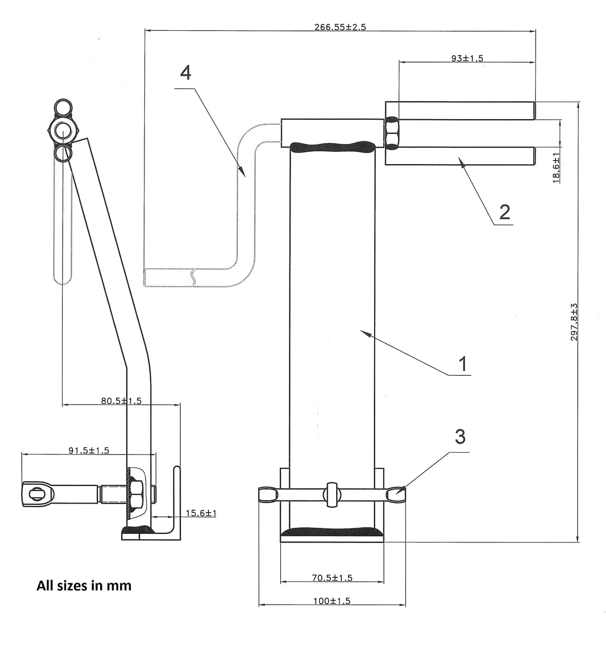 (2 Flatbed Winch Truck - 3" 2" Winder Winch Straps Webbing Pack)) Strap 4" (Black Trailer