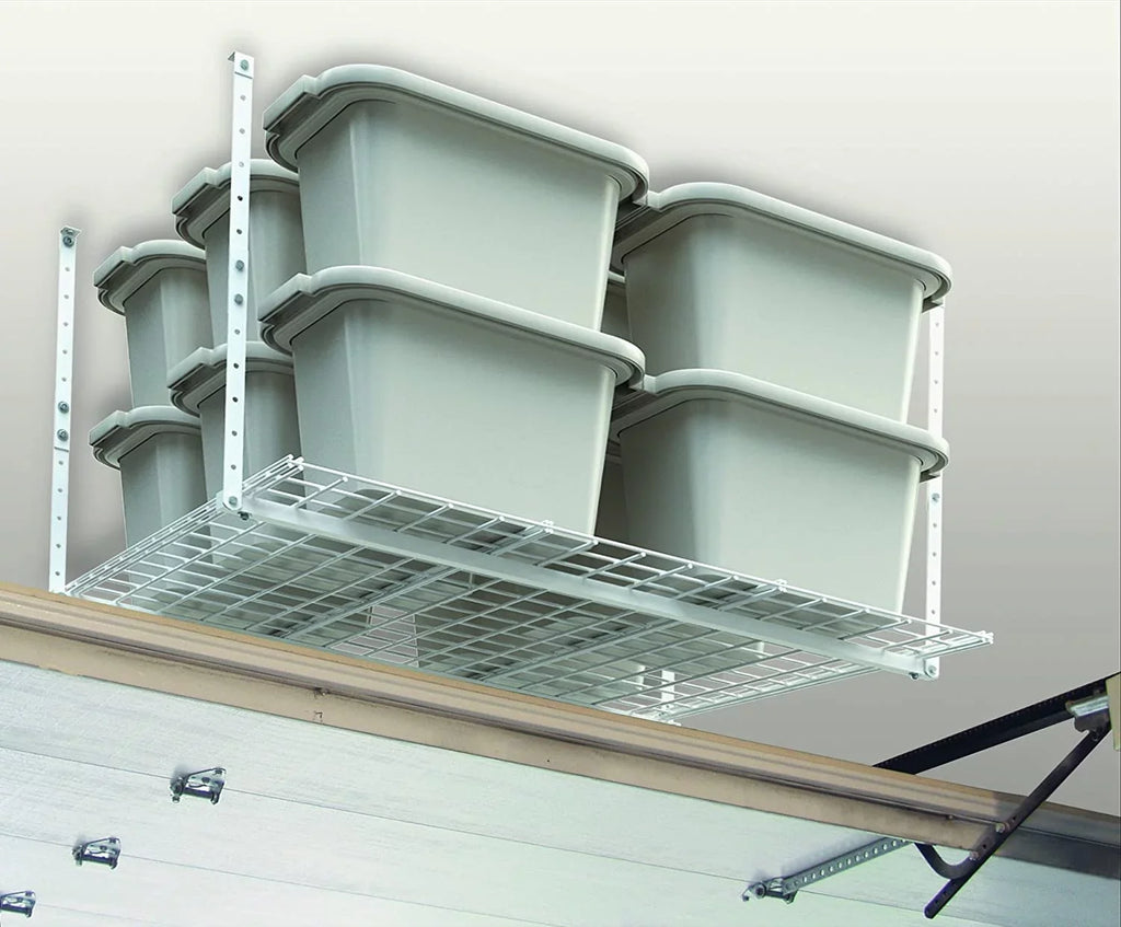 Rack 45-Inch Storage White by Organization 00540 HyLoft Mount Garage Ceiling Overhead System 45-Inch