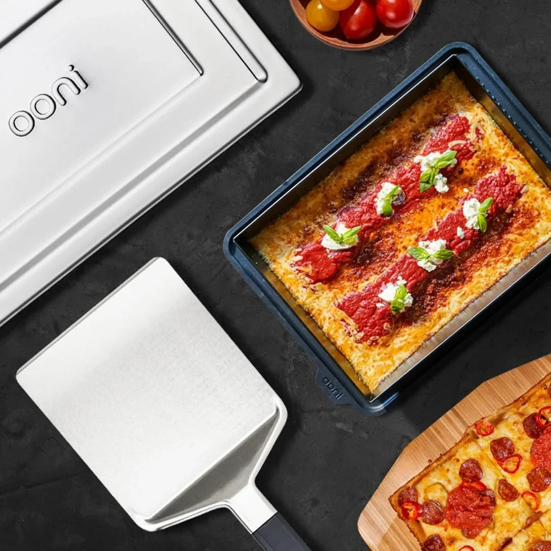 Utensil, Pizza Detroit Spatula Stainless Rectangular Spatula Pan Tools Pizza - Accessories, Pizza Kitchen Steel Pan Cutter, Grill Style Spatula, Oven