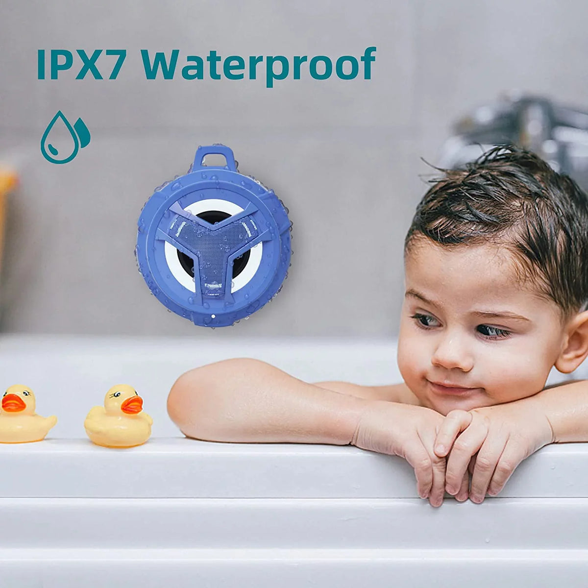 '- Speakers, Bluetooth Light with Speaker, Portable Floating Wireless Pool, Hiking, Small Kayak for Playtime Men, Waterproof for Gifts EBODA Blue 24H Beach, Shower Light Boys Accessories, IPX7