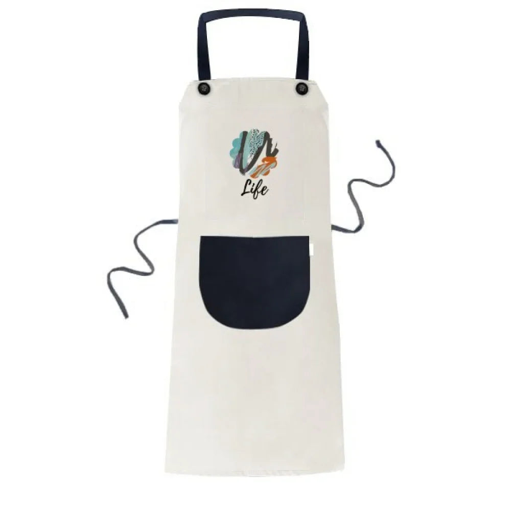 Pinafore Apron Cotton Art Adjustable Pocket BBQ Kitchen Linen Enthusiasm s Bib