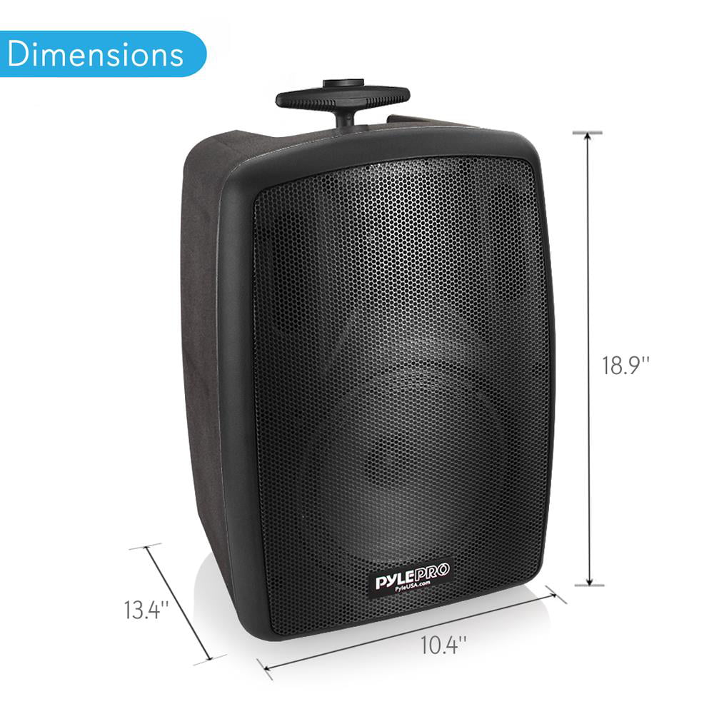 System PA Compatible Wireless - Pyle Battery Rechargeable Bluetooth 360W Powered Speaker Portable