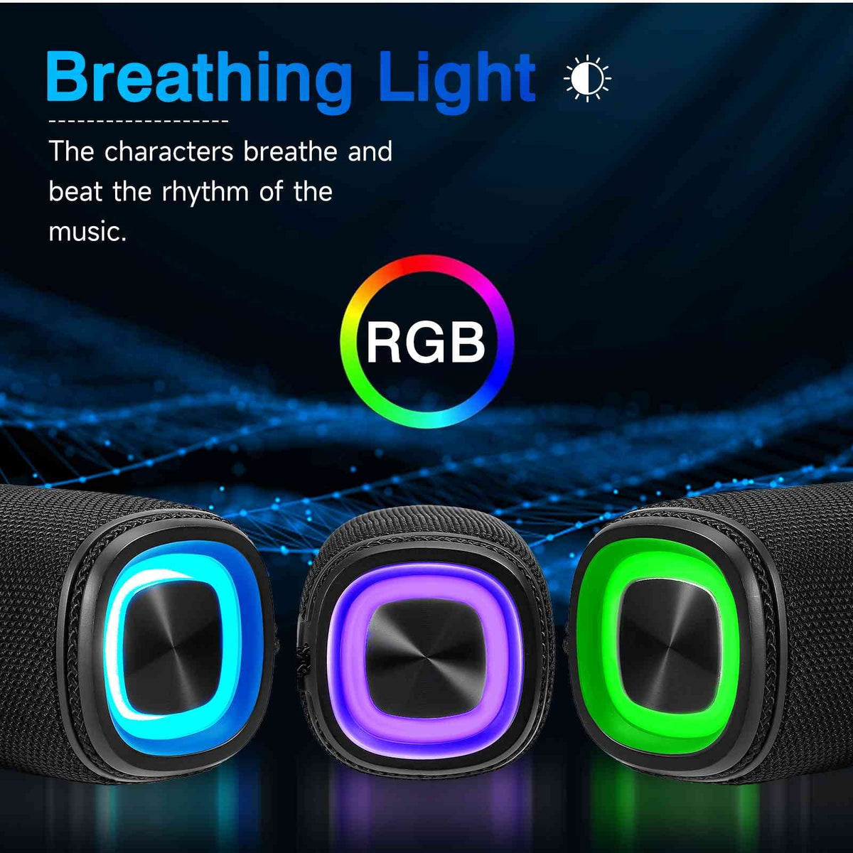 with Bass, Black Waterproof Sound - BT5.3, Pairing, Surround Speakers IPX5 LG Speaker UrbanX for Bluetooth Speaker, X808 Portable True HD Punchy Wireless 360° W41+