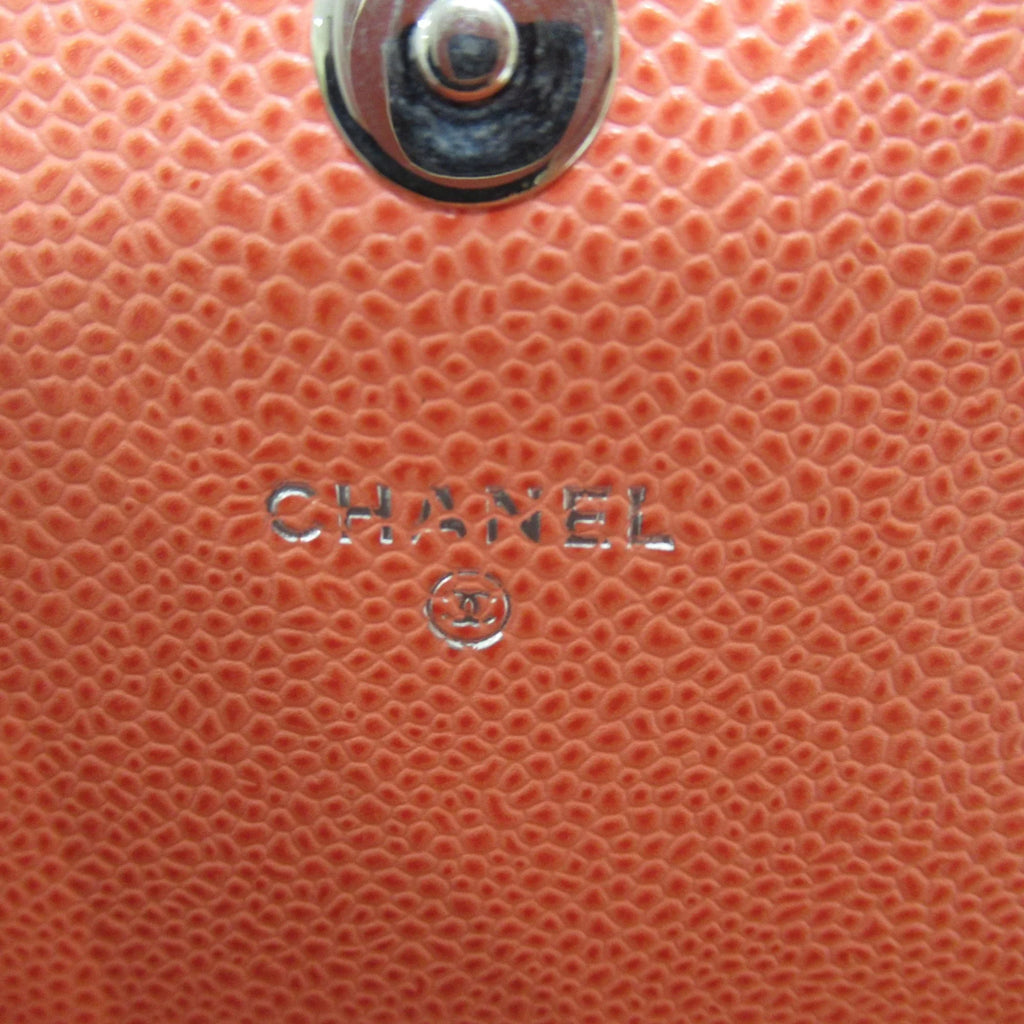 (Good) wallet Chain CHANEL Pink (Grained Pre-Owned Caviar Skin Calf)