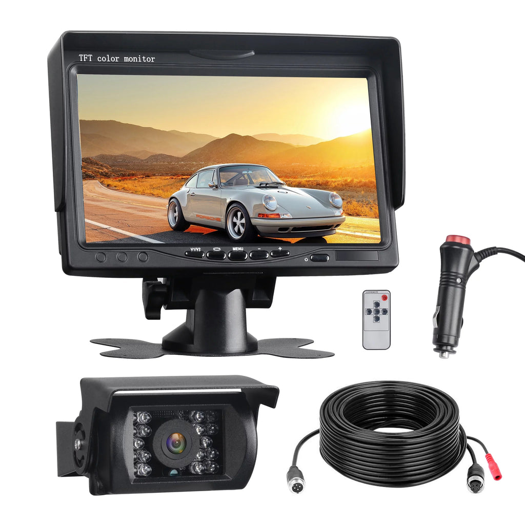 Camera Car for Camera Backup Vehicles Kit, Trucks IR Cars Night Van Vision 7'' Toguard Large Reversing with
