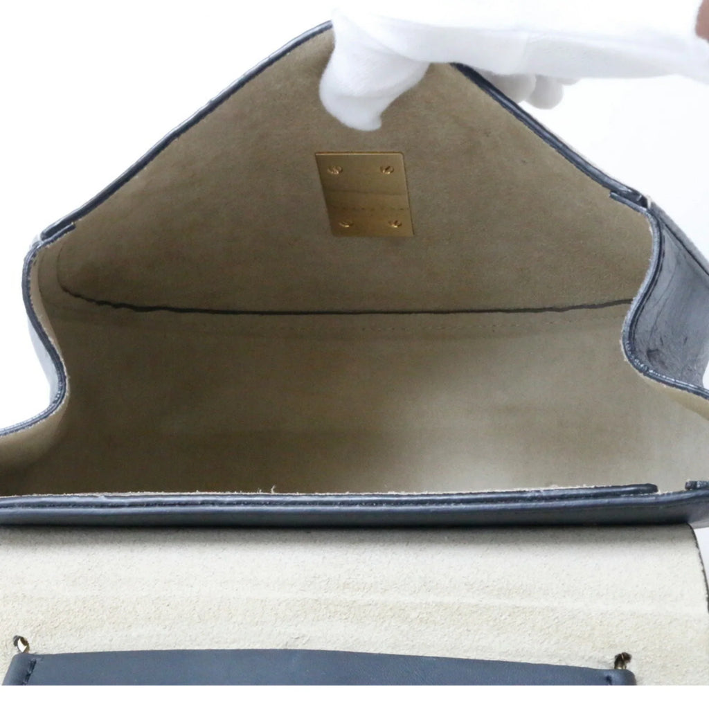 Beige,Black Pre-Owned Shoulder Chloé (Fair) Bag Leather