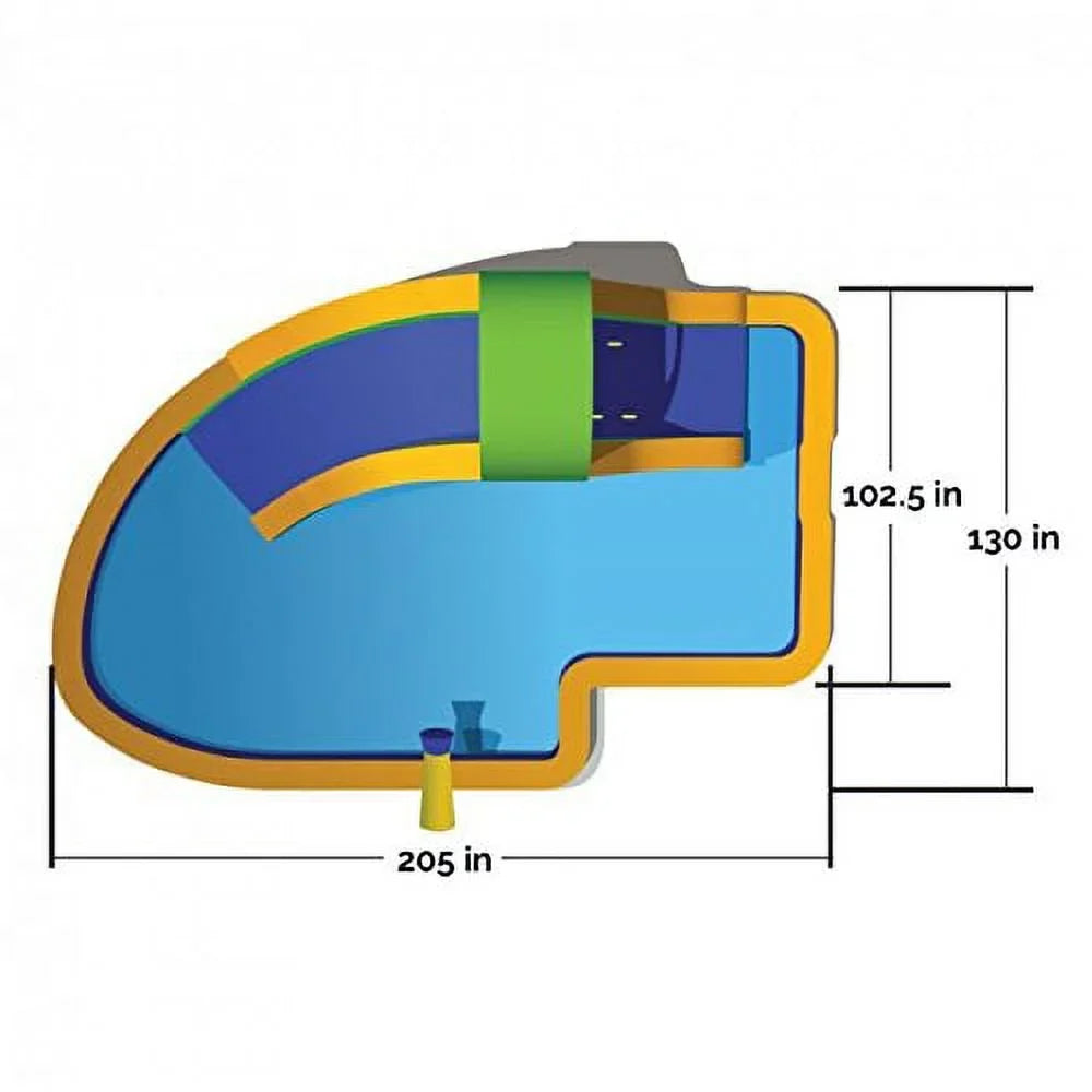 19' Inflatable Rush Water Blast Slide Zone Hydro