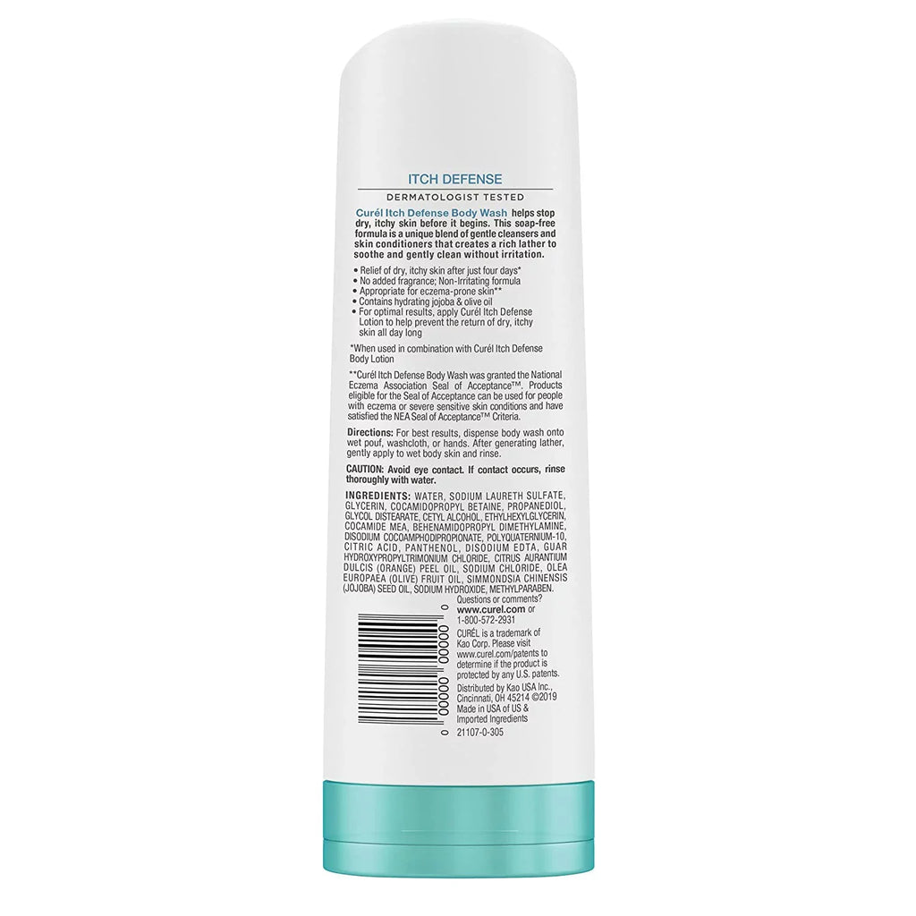 Itch 3 Wash, Curel For Skin, 10 Pack Body Defense Dry oz,
