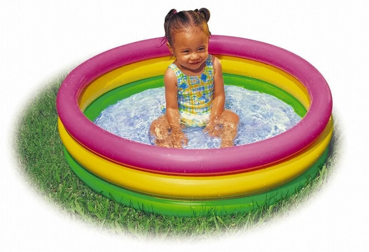 Pool, Multicolored 3 Baby Swimming Glow Intex Sunset Inflatable Colorful