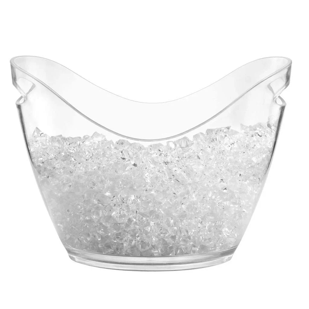 or Beverage Parties Acrylic (4 Bar for Cooling Clear Chiller L) Drinking Cocktail Bucket for Beer Ice for Tubs Bucket for Champagne Bucket