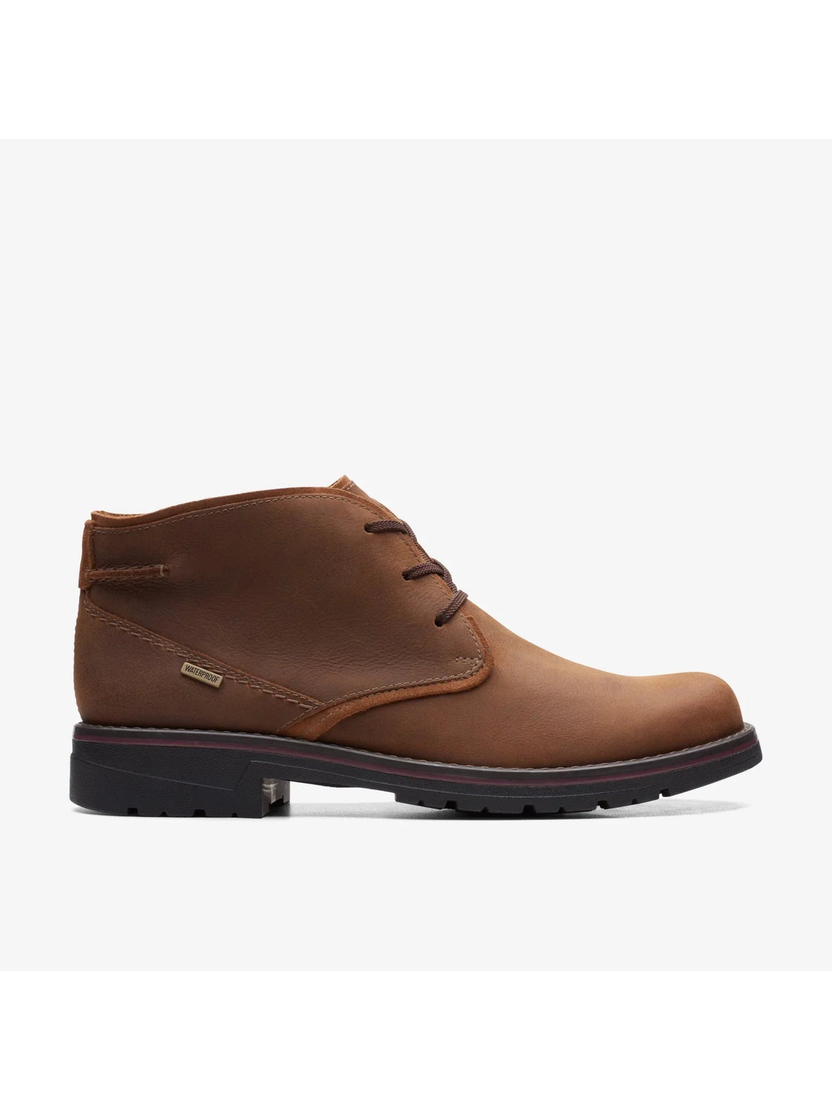 Mens Morris Water Lace-Up Toe COLLECTION Insole 10 Chukka Resistant CLARKS W Boots Round Peak BY Brown Cushioned Removable