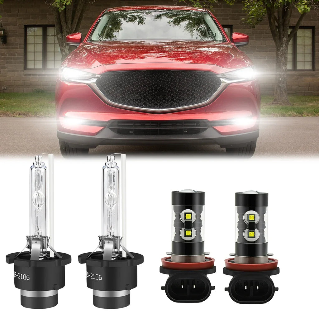 SKN Mazda Bulbs H11 4pcs Headlight D4S HID H8 Fog for Led Lights 2018 CX-5