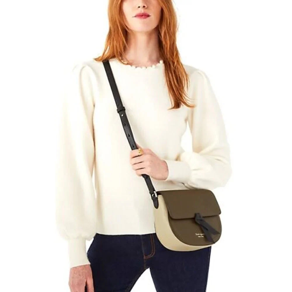 Bag Leather crossbody Women's Pebbled Kate Knott Medium Spade Saddle