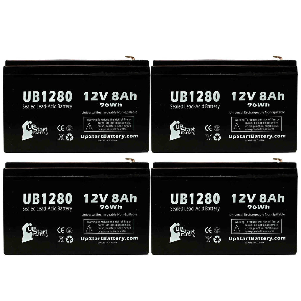 Battery Adapters F2 Pack Terminal Universal Sealed AGM, Replacement SLA) F1 to F1 Battery 8 8Ah, - Includes Acid 40 Compatible 4x - 8000mAh, UB1280 (12V, Dyonics - Terminal, ORTHOSCOPIC Lead